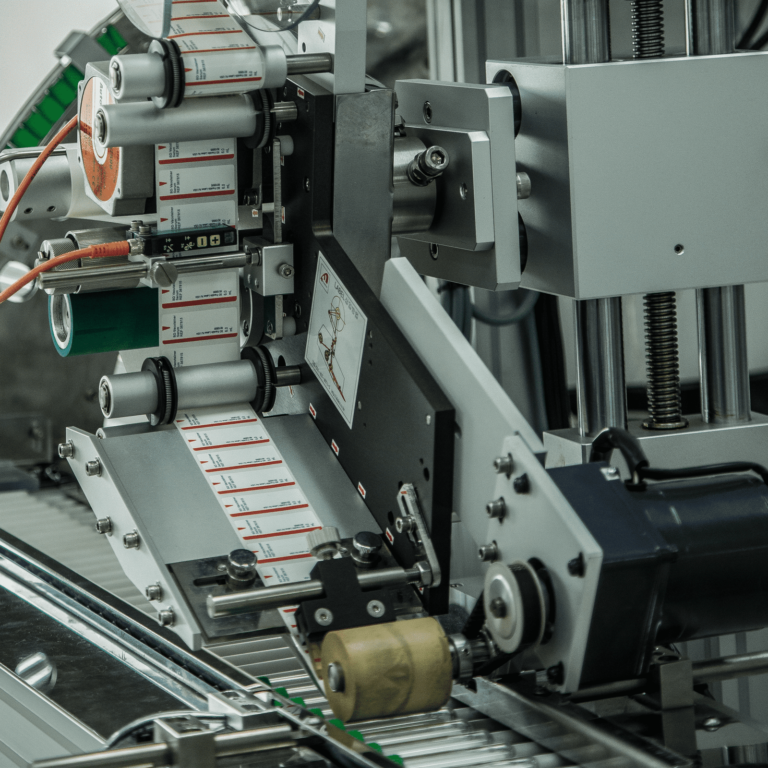 Label Applicator Machine Close Up