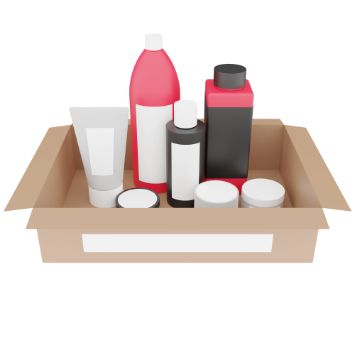 Newly Labelled Products in a Box